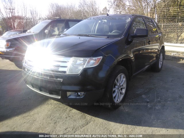 2FMDK38C57BB04256 - 2007 FORD EDGE SEL BLACK photo 2