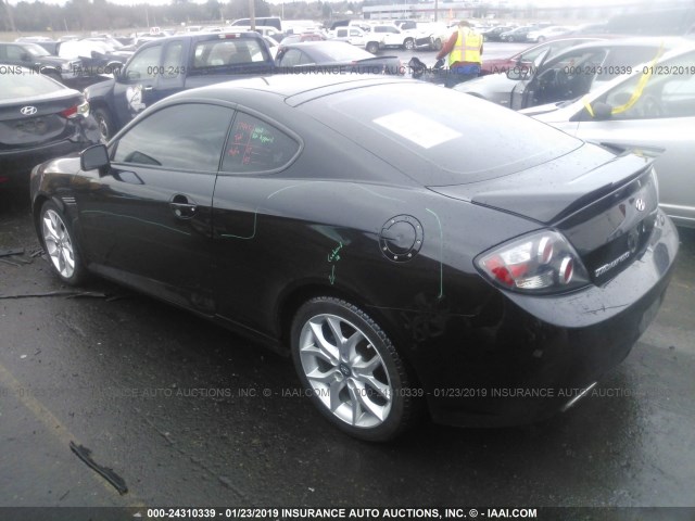 KMHHN66F98U273649 - 2008 HYUNDAI TIBURON GT/SE/GT LIMITED BLACK photo 3