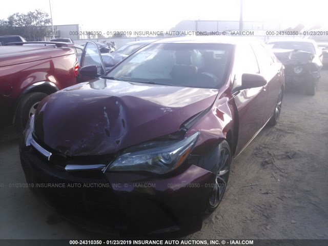 4T1BF1FK4HU691572 - 2017 TOYOTA CAMRY LE/XLE/SE/XSE წითელი ფოტო 2