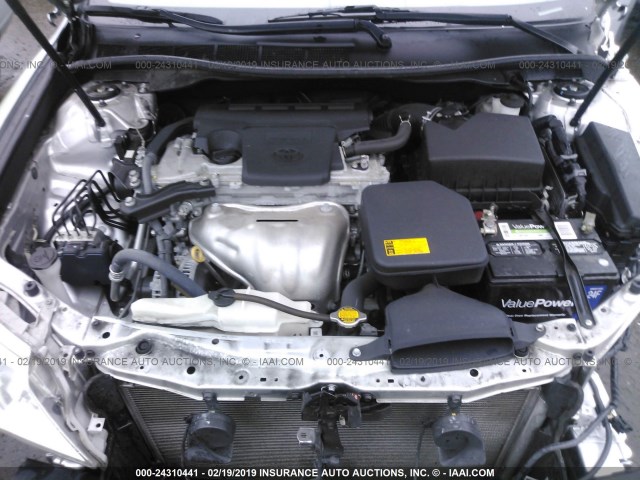 4T1BF1FK9DU689536 - 2013 TOYOTA CAMRY L/SE/LE/XLE 银色 照片 10