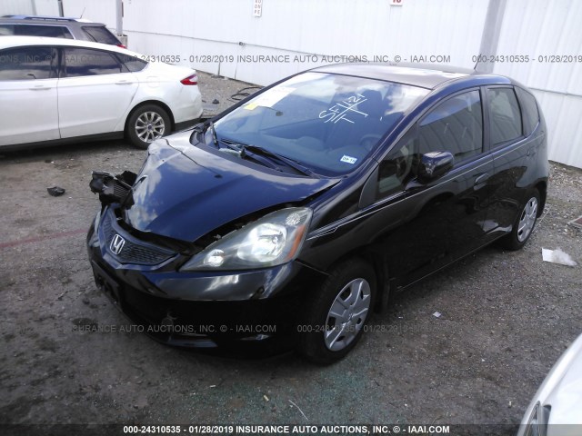 JHMGE8H34CC027121 - 2012 HONDA FIT BLACK photo 2