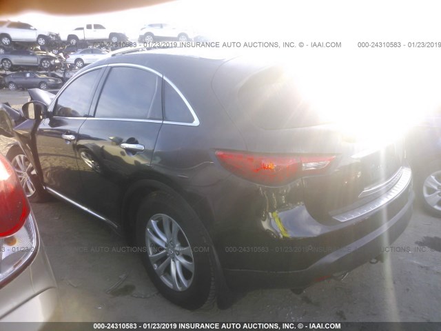 JN8CS1MW2DM170889 - 2013 INFINITI FX37 BLACK photo 3