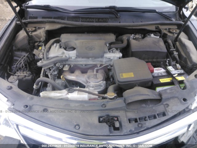 4T4BF1FK4CR259675 - 2012 TOYOTA CAMRY SE/LE/XLE BLACK photo 10