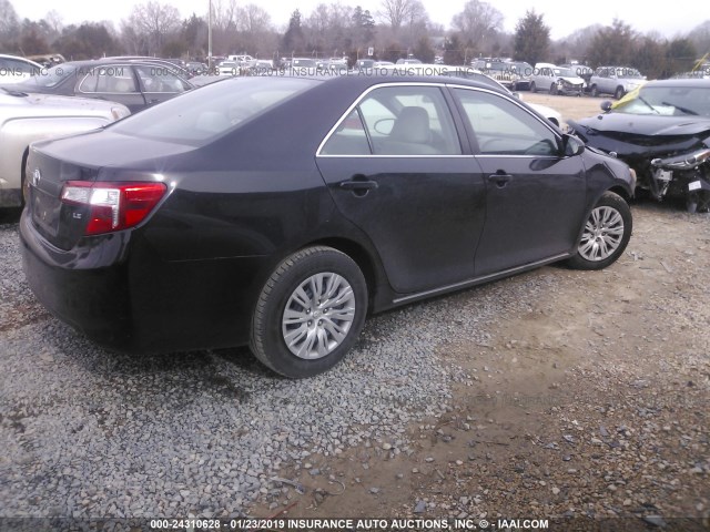 4T4BF1FK4CR259675 - 2012 TOYOTA CAMRY SE/LE/XLE BLACK photo 4