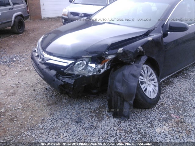 4T4BF1FK4CR259675 - 2012 TOYOTA CAMRY SE/LE/XLE BLACK photo 6