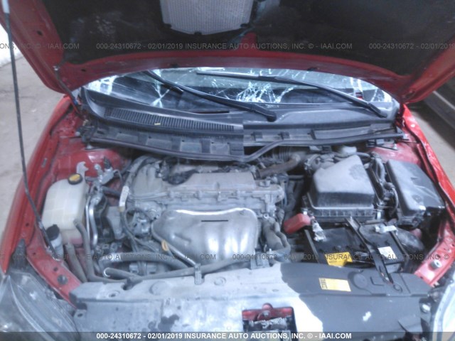 JTKJF5C79E3075612 - 2014 TOYOTA SCION TC წითელი ფოტო 10