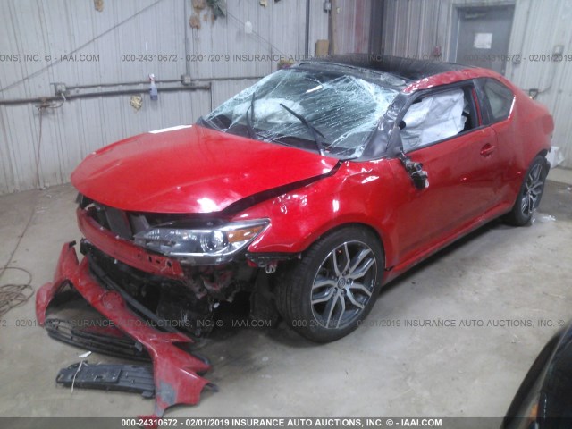JTKJF5C79E3075612 - 2014 TOYOTA SCION TC წითელი ფოტო 2