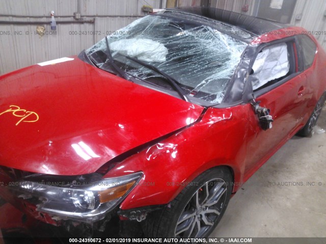 JTKJF5C79E3075612 - 2014 TOYOTA SCION TC წითელი ფოტო 6