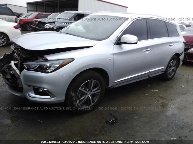 5N1DL0MN0KC503023 - 2019 INFINITI QX60 LUXE/PURE SILVER photo 2