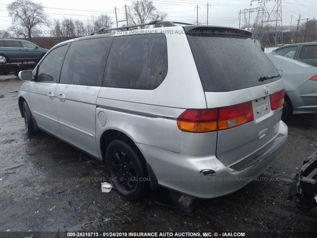 2HKRL18012H557966 - 2002 HONDA ODYSSEY EXL SILVER photo 3