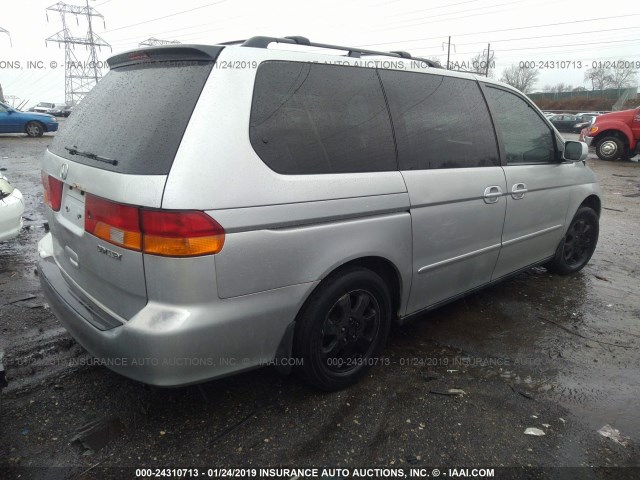 2HKRL18012H557966 - 2002 HONDA ODYSSEY EXL SILVER photo 4