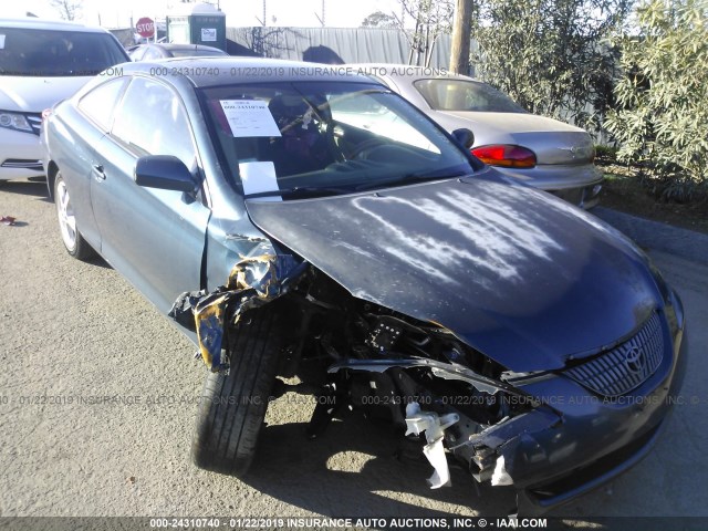 4T1CA30P05U044469 - 2005 TOYOTA CAMRY SOLARA SE/SLE BLUE photo 1