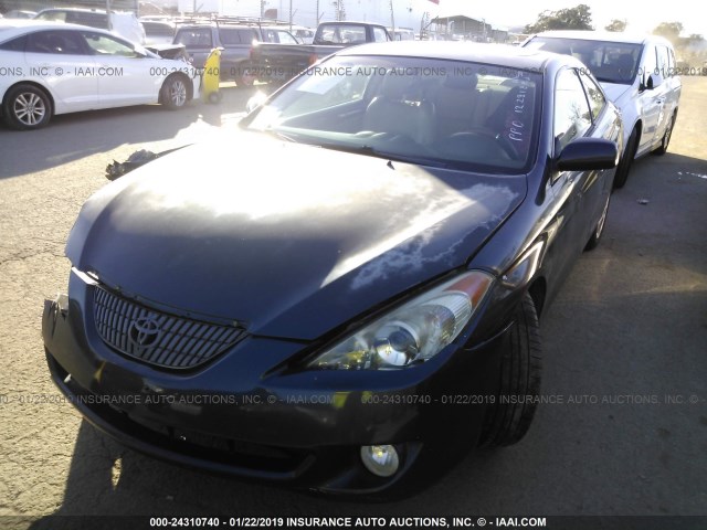 4T1CA30P05U044469 - 2005 TOYOTA CAMRY SOLARA SE/SLE BLUE photo 2