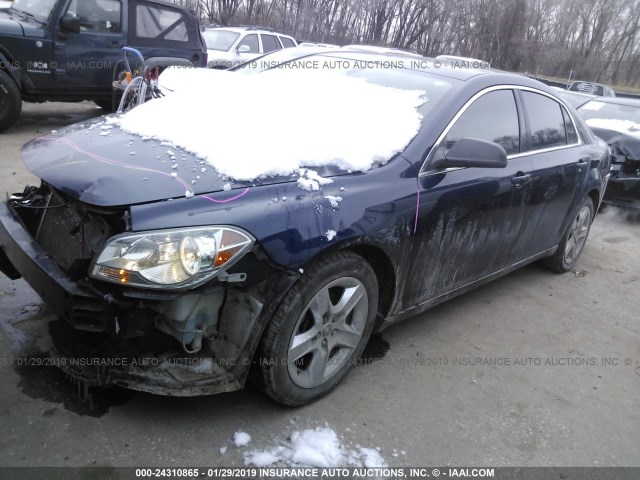 1G1ZA5EU2BF224814 - 2011 CHEVROLET MALIBU LS BLUE photo 2