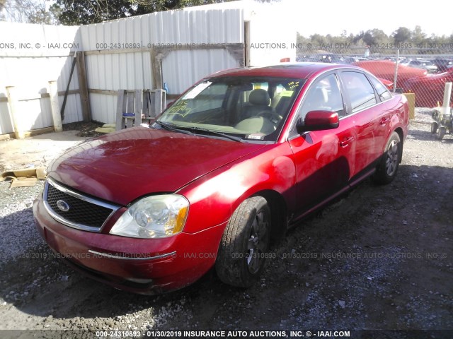 1FAHP24166G159592 - 2006 FORD FIVE HUNDRED SEL RED photo 2