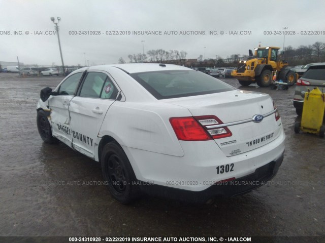 1FAHP2M86DG138977 - 2013 FORD TAURUS POLICE INTERCEPTOR WHITE photo 3