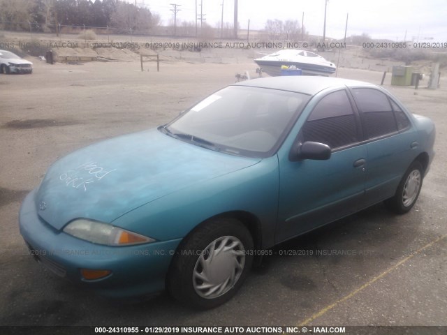 1G1JF5241V7184470 - 1997 CHEVROLET CAVALIER LS TURQUOISE photo 2