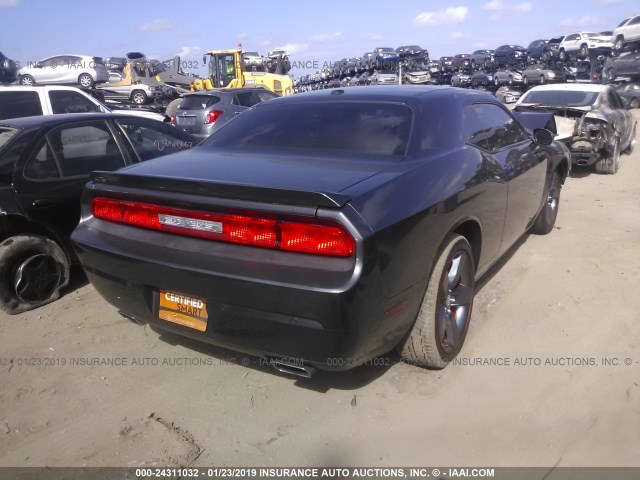 2C3CDYAG5DH612308 - 2013 DODGE CHALLENGER SXT GRAY photo 4