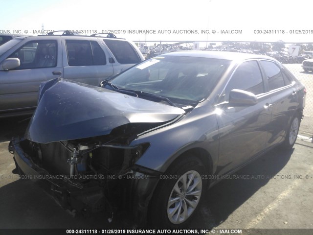 4T4BF1FK2GR575338 - 2016 TOYOTA CAMRY LE/XLE/SE/XSE GRAY photo 2