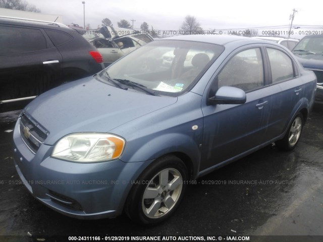 KL1TD56688B108755 - 2008 CHEVROLET AVEO LS Light Blue photo 2