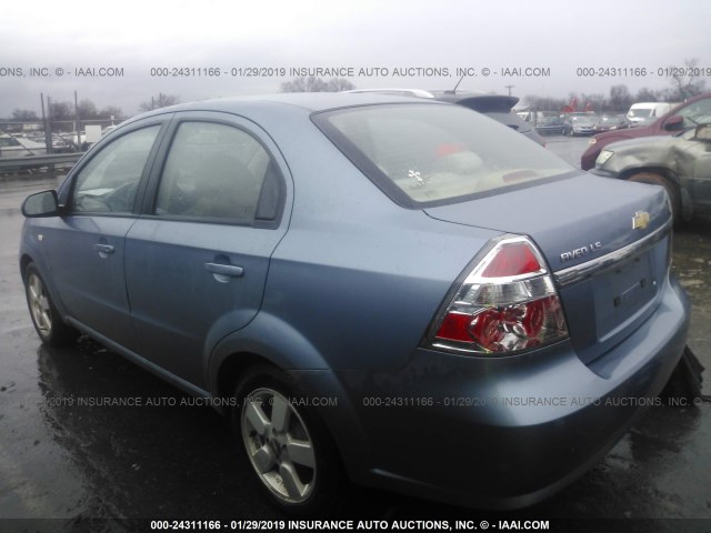 KL1TD56688B108755 - 2008 CHEVROLET AVEO LS Light Blue photo 3