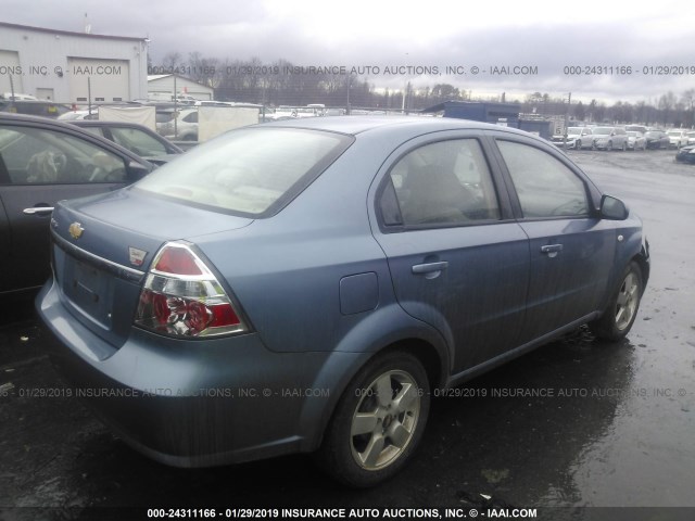 KL1TD56688B108755 - 2008 CHEVROLET AVEO LS Light Blue photo 4