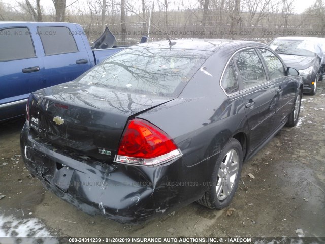 2G1WG5E30D1149274 - 2013 CHEVROLET IMPALA LT BLACK photo 4