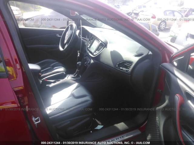 1C3CDFEB0ED803829 - 2014 DODGE DART GT RED photo 5