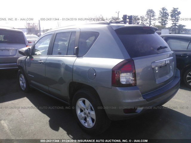 1C4NJCBA2ED620665 - 2014 JEEP COMPASS SPORT GRAY photo 3