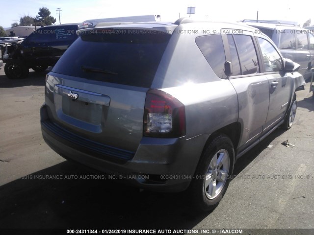 1C4NJCBA2ED620665 - 2014 JEEP COMPASS SPORT GRAY photo 4