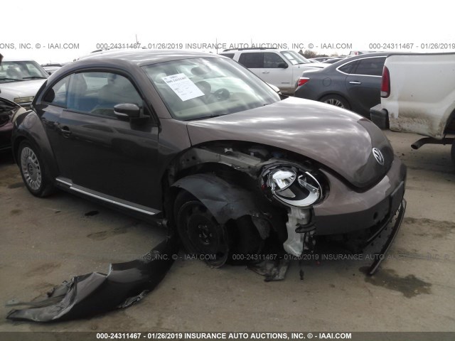 3VWJX7AT9EM609753 - 2014 VOLKSWAGEN BEETLE BROWN photo 1