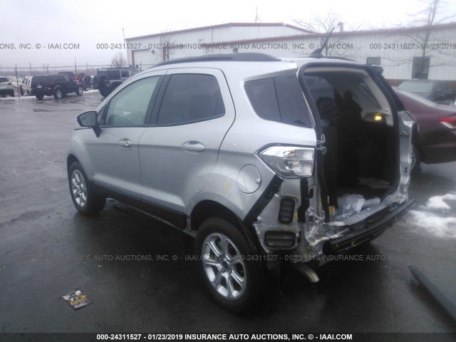 MAJ6P1UL5JC182753 - 2018 FORD ECOSPORT SE SILVER photo 3