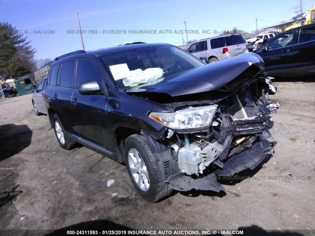 5TDZA3EH4BS008283 - 2011 TOYOTA HIGHLANDER SE GRAY photo 1