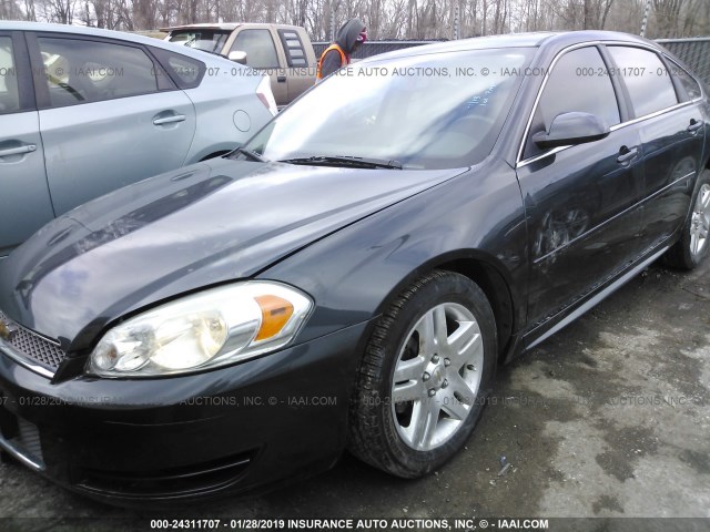 2G1WB5E38E1150981 - 2014 CHEVROLET IMPALA LIMITED LT GRAY photo 2