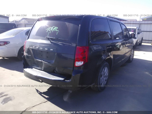 2C4RDGBGXFR530120 - 2015 DODGE GRAND CARAVAN SE BLACK photo 4