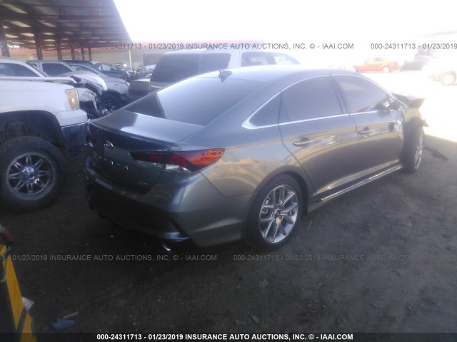 5NPE34AB1JH698725 - 2018 HYUNDAI SONATA SPORT/LIMITED GRAY photo 4