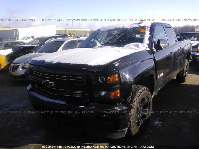 1GCVKREC4FZ445627 - 2015 CHEVROLET SILVERADO K1500 LT BLACK photo 2