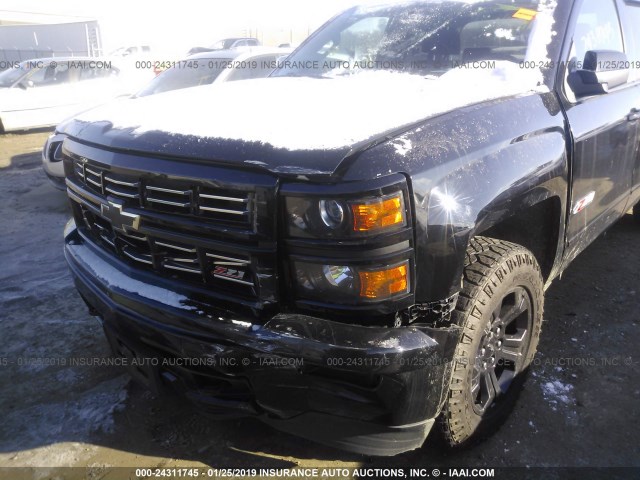 1GCVKREC4FZ445627 - 2015 CHEVROLET SILVERADO K1500 LT BLACK photo 6