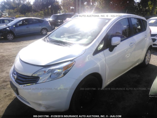 3N1CE2CP9GL363125 - 2016 NISSAN VERSA NOTE S/S PLUS/SV/SL/SR WHITE photo 2