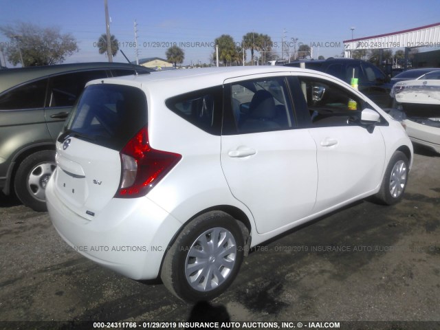 3N1CE2CP9GL363125 - 2016 NISSAN VERSA NOTE S/S PLUS/SV/SL/SR WHITE photo 4