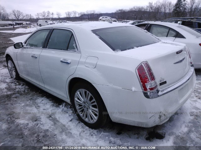 2C3CCAKT2EH265074 - 2014 CHRYSLER 300C WHITE photo 3