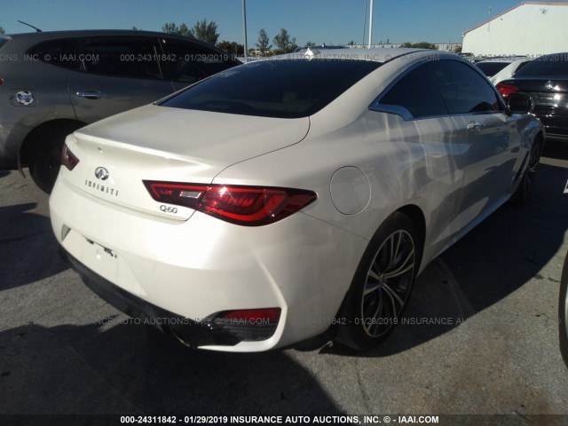 JN1CV7EK0JM200441 - 2018 INFINITI Q60 PURE/LUXE WHITE photo 4