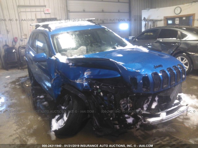 1C4PJMCX3JD599742 - 2018 JEEP CHEROKEE LATITUDE BLUE photo 1