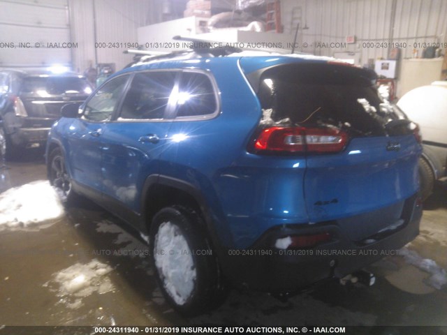 1C4PJMCX3JD599742 - 2018 JEEP CHEROKEE LATITUDE BLUE photo 3