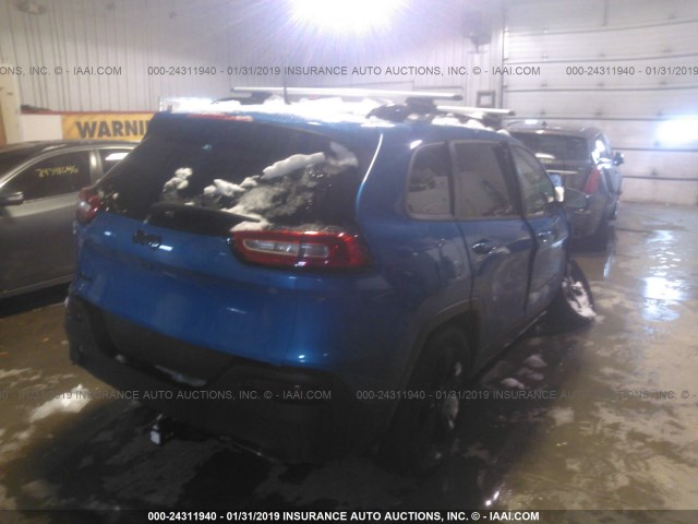 1C4PJMCX3JD599742 - 2018 JEEP CHEROKEE LATITUDE BLUE photo 4