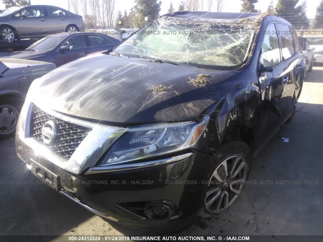 5N1AR2MM0FC626010 - 2015 NISSAN PATHFINDER S/SV/SL/PLATINUM GRAY photo 2