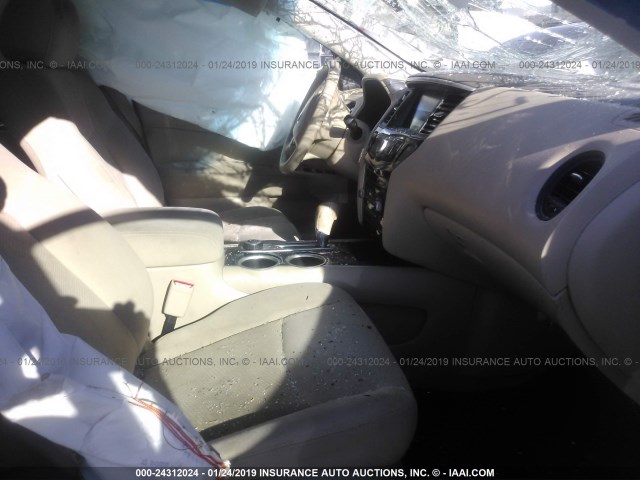 5N1AR2MM0FC626010 - 2015 NISSAN PATHFINDER S/SV/SL/PLATINUM GRAY photo 5