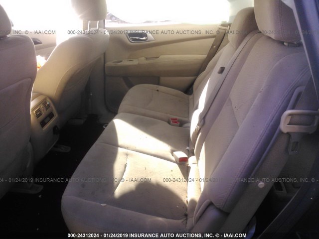 5N1AR2MM0FC626010 - 2015 NISSAN PATHFINDER S/SV/SL/PLATINUM GRAY photo 8