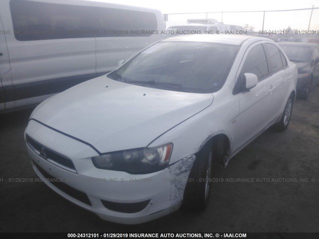 JA3AU26U38U003816 - 2008 MITSUBISHI LANCER ES WHITE photo 2