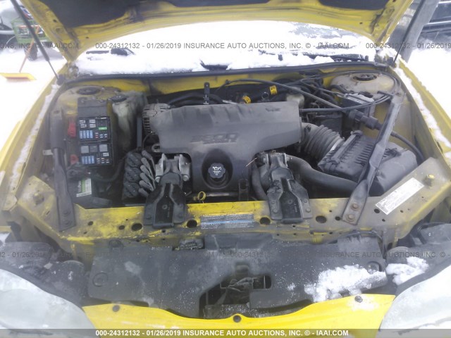 2G1WX15K049396571 - 2004 CHEVROLET MONTE CARLO SS ყვითელი ფოტო 10
